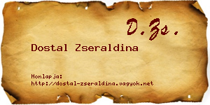 Dostal Zseraldina névjegykártya